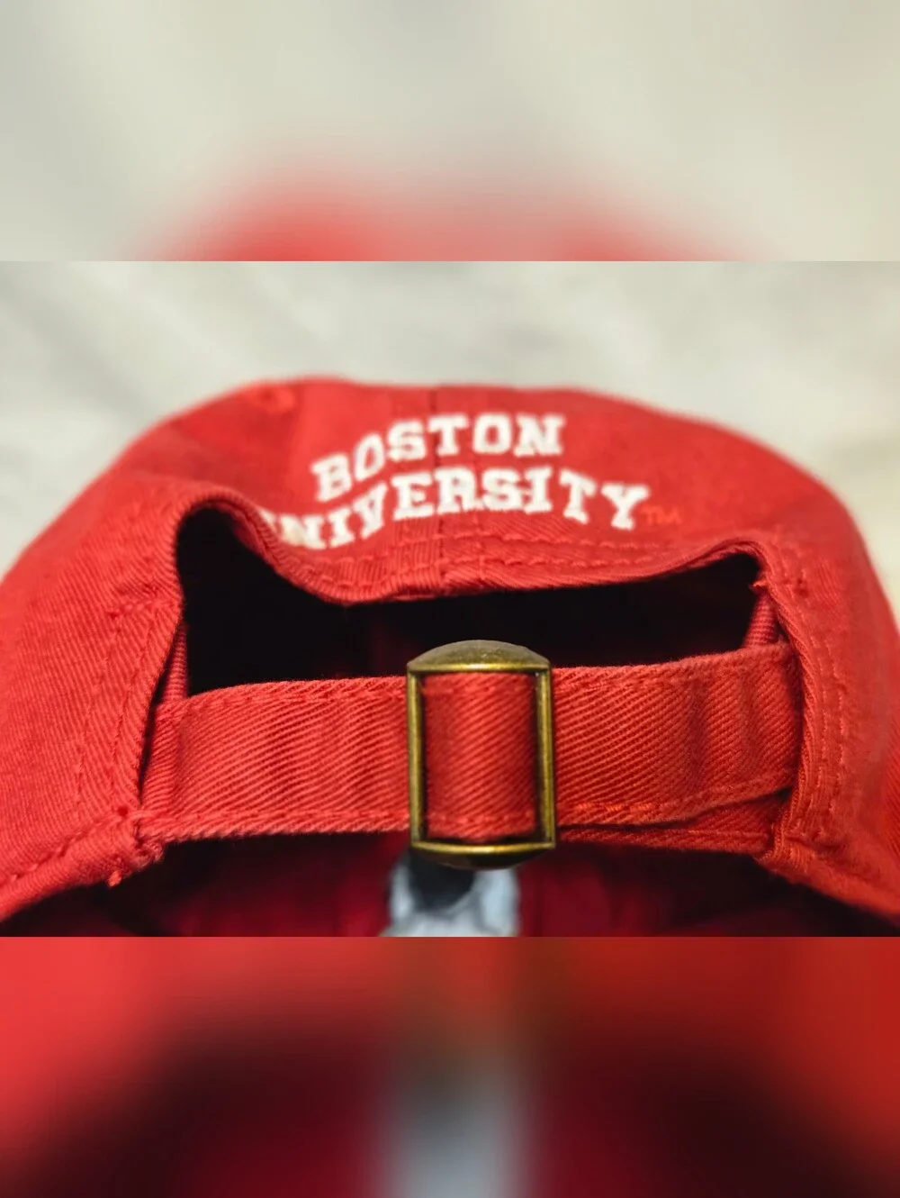 Boston University Terriers Legacy Adjustable Embroidered Logo Baseball Cap Red